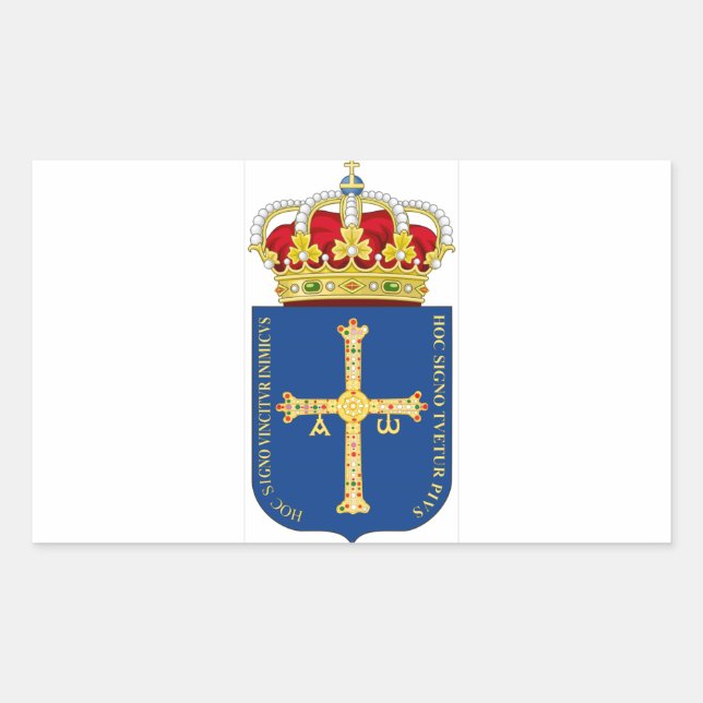 Asturias Coat of Arms (Spain) Rectangular Sticker (Front)