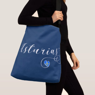 Asturias Flag Heart, Asturies, Spain Crossbody Bag