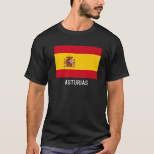 Asturias Spain Flag Emblem Escudo Bandera Crest T-Shirt