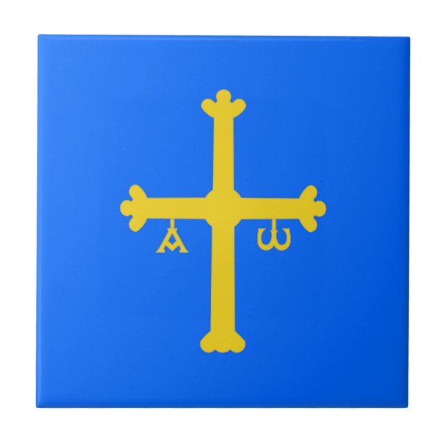 Asturias (Spain) Flag Tile (Front)