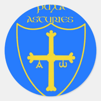 asturies-round classic round sticker