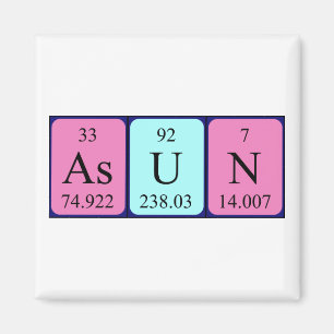 Asun periodic table name magnet