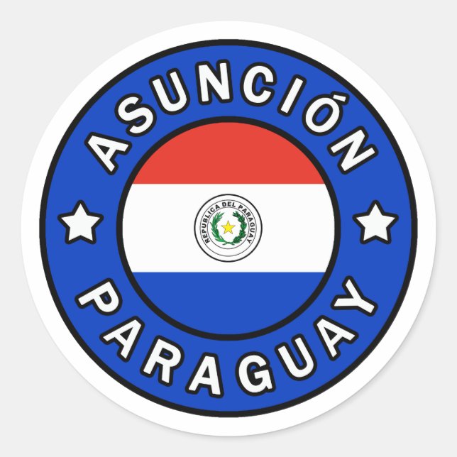 Asunción Paraguay Classic Round Sticker (Front)
