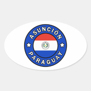 Asunción Paraguay Oval Sticker