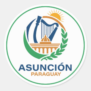 Asuncion Paraguay South America Classic Round Sticker