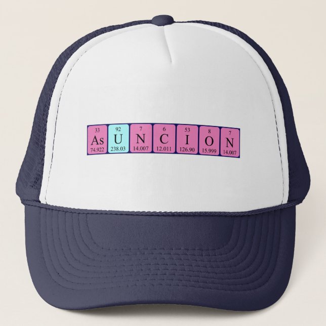 Asuncion periodic table name hat (Front)