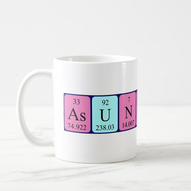 Asuncion periodic table name mug (Left)
