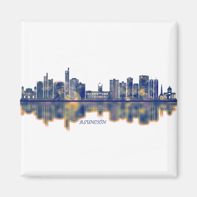 Asunción Skyline Magnet (Front)