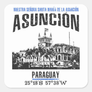 Asunción Square Sticker