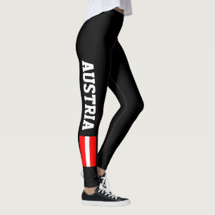 Asutria flag leggings for fitness sports workout
