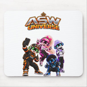 ASW Universe Cute AI Robot Gaming Mouse Pad