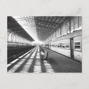 Aswan Egypt, Interior of Aswan Dam Train Station Postcard