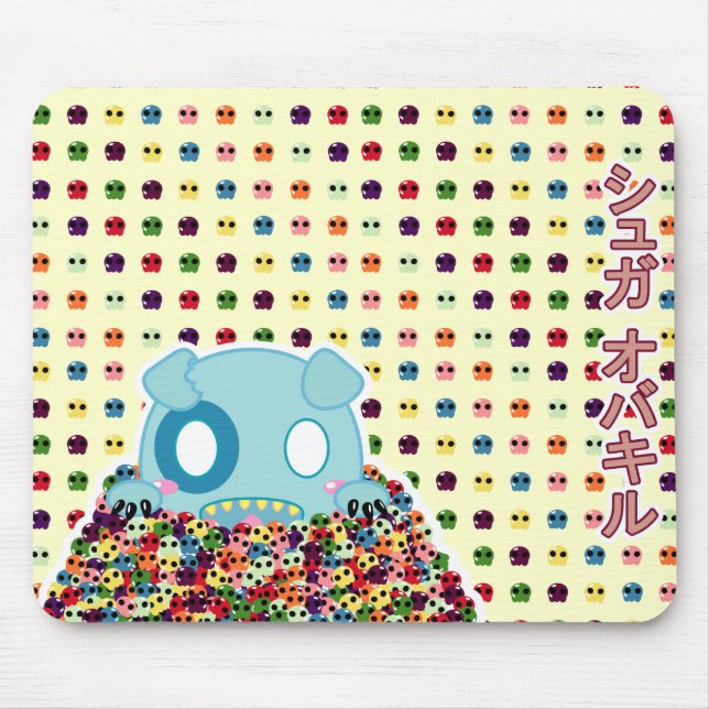 Asyl the Dog - Sugar Skulls - customisable Mouse Mat (Front)