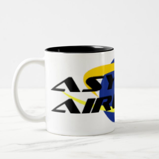 Asylum Airlines kaffekrus, stor Two-Tone Coffee Mug (Left)