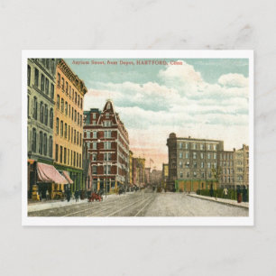 Asylum St., Hartford, CT 1911 Vintage Postcard