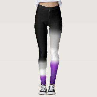Asymmetric ace asexual pride flag leggings