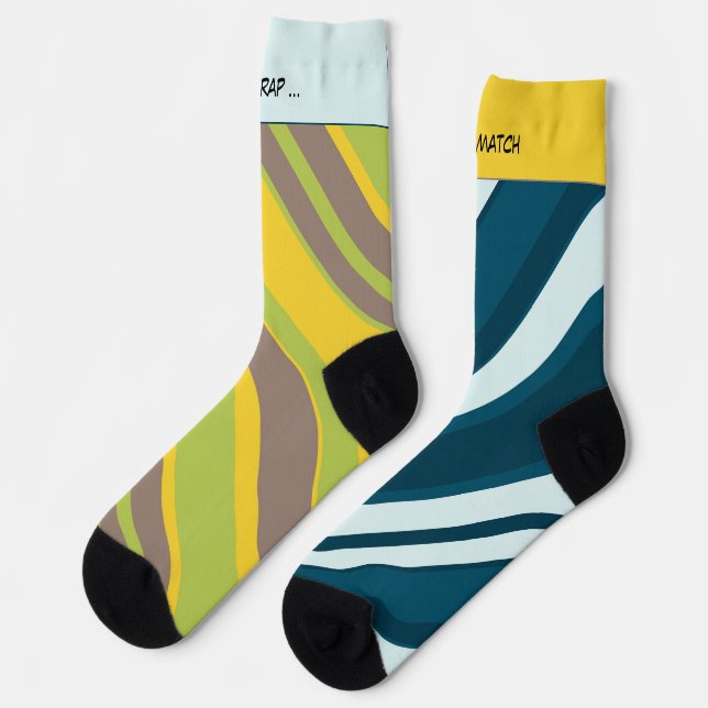 Asymmetric Stripes Mixup 3 and 5, Crazy Socks (Left)