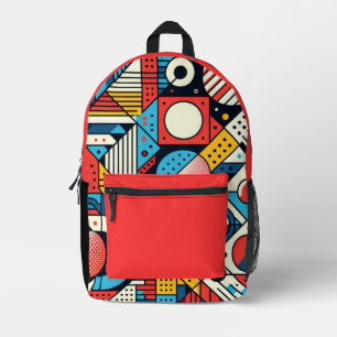 Asymmetrical Balance Printed Backpack