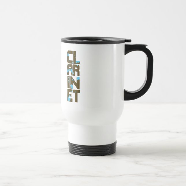 Asymmetrical Clarinet Travel Mug (Right)