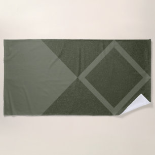 Asymmetrical Diamond Moss Green Towel