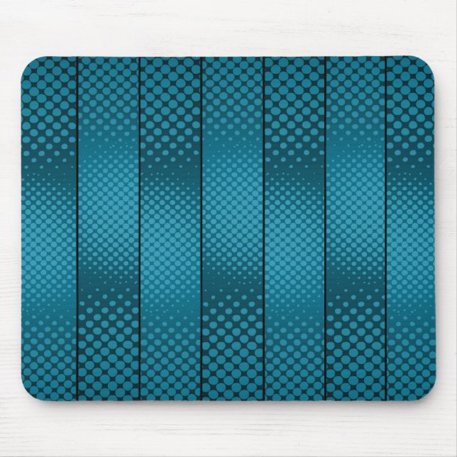 Asymmetrical Light Blue Polka Dots Mouse Mat (Front)