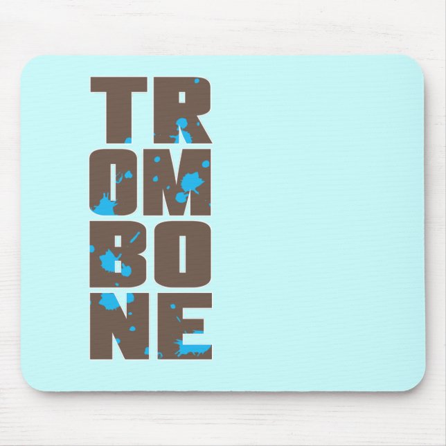 Asymmetrical Trombone Mouse Mat (Front)
