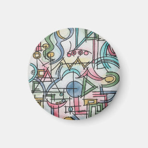 Asymmetry-Whimsical Modern Watercolor Art Magnet