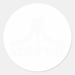 Asymptote Retro Video Game Player Math Teacher Gee Classic Round Sticker