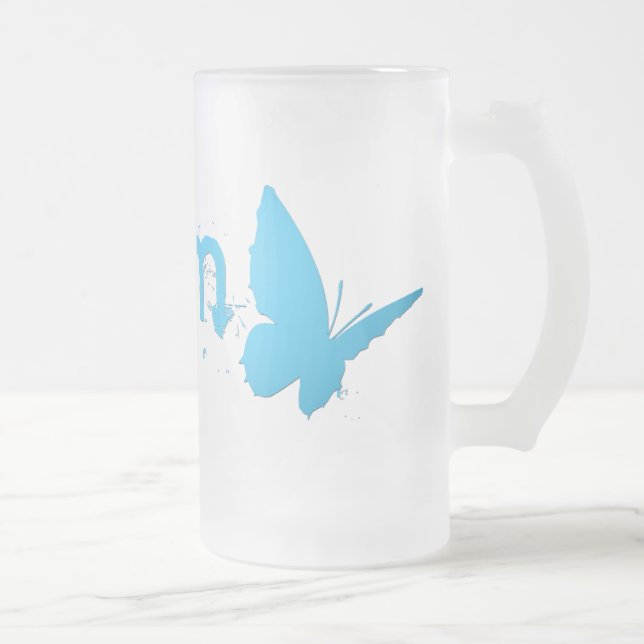 asyrum. frosted glass beer mug (Right)
