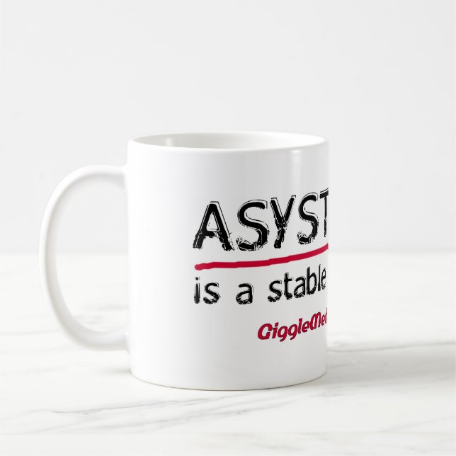 Asystole Medical Humour Mug (Left)