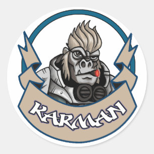 AT-43 Comic Karman Classic Round Sticker