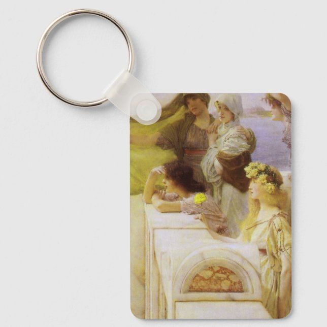 At Aphrodite's Cradle by Sir Lawrence Alma Tadema Key Ring (Front)