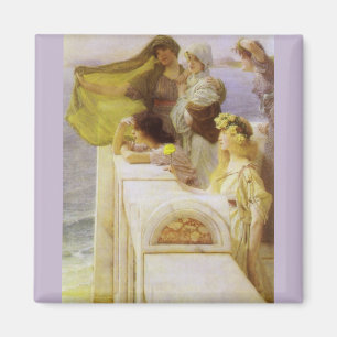 At Aphrodite's Cradle by Sir Lawrence Alma Tadema Magnet