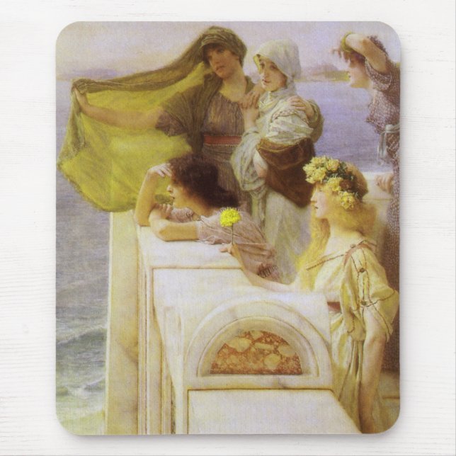 At Aphrodite's Cradle by Sir Lawrence Alma Tadema Mouse Mat (Front)