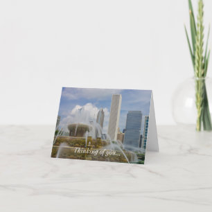 At Buckingham Fountain Thinking Of You Card