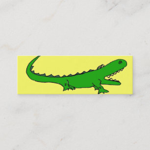 AT- Cartoon Gator Bookmarks Mini Business Card