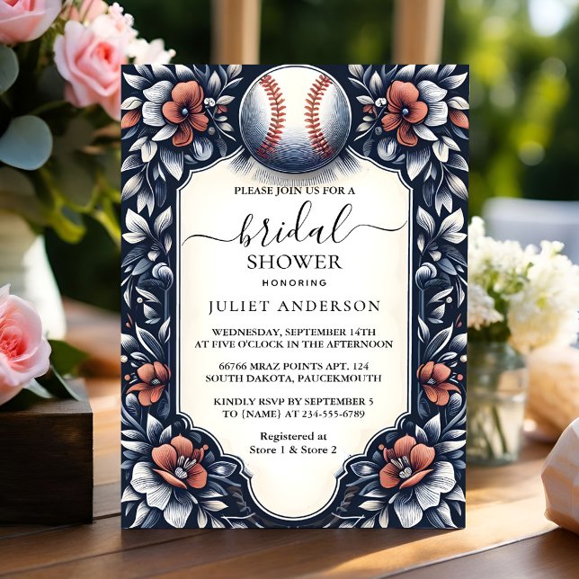At Champion Team Ball Field Baseball Bridal Shower Invitation (Creator Uploaded)