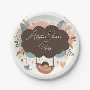 At Child Old Son Boho Fun Adoption Day Baby Shower Paper Plate