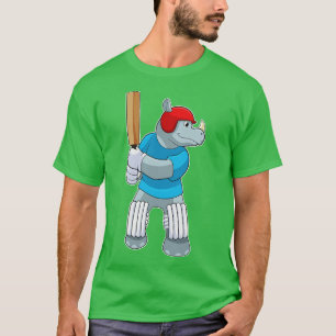 at Cricket with Cricket bat T-Shirt