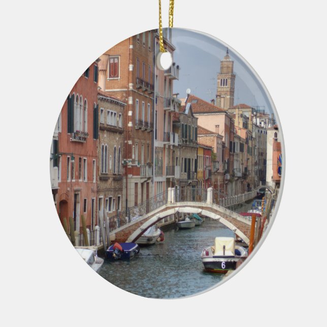 At Dorsoduro, Venice Italy Ceramic Tree Decoration (Left)