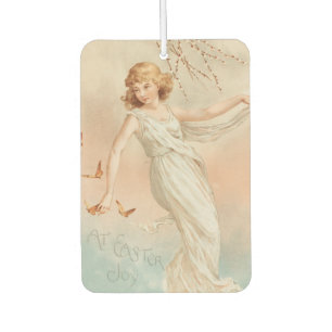 "At Easter Joy" - Vintage Print, L. Prang & Co. Car Air Freshener