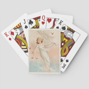 "At Easter Joy" - Vintage Print, L. Prang & Co. Playing Cards
