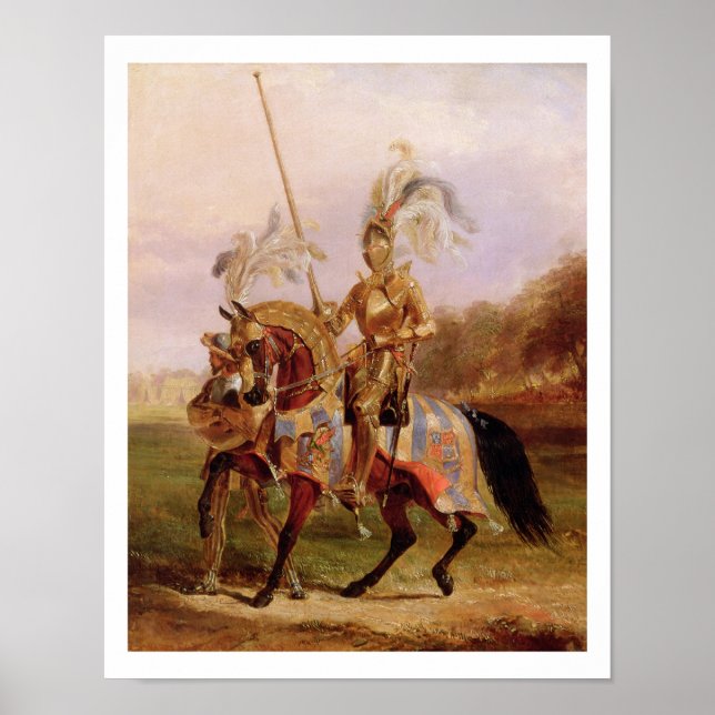 At Eglinton, Lord of the Tournament, 1840 (oil on Poster (Front)
