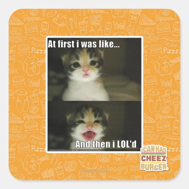 At first I was like Square Sticker (Front)