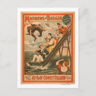 "At gay Coney Island" Musical Comedy Poster #2 Postcard