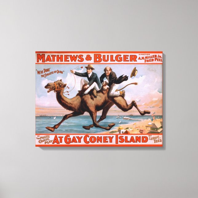 "At gay Coney Island" Musical Comedy Poster #4 Canvas Print (Front)