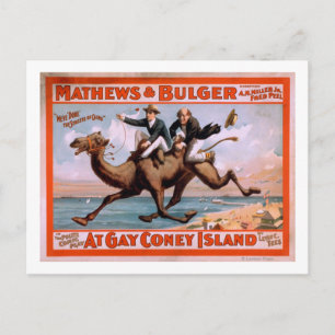 "At gay Coney Island" Musical Comedy Poster #4 Postcard
