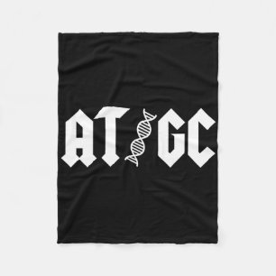 At Gc Biology Dna Strand Double Helix Teacher Stud Fleece Blanket