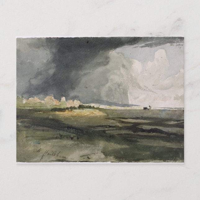 At Hailsham, Sussex: A Storm Approaching, 1821 (w/ Postcard (Front)