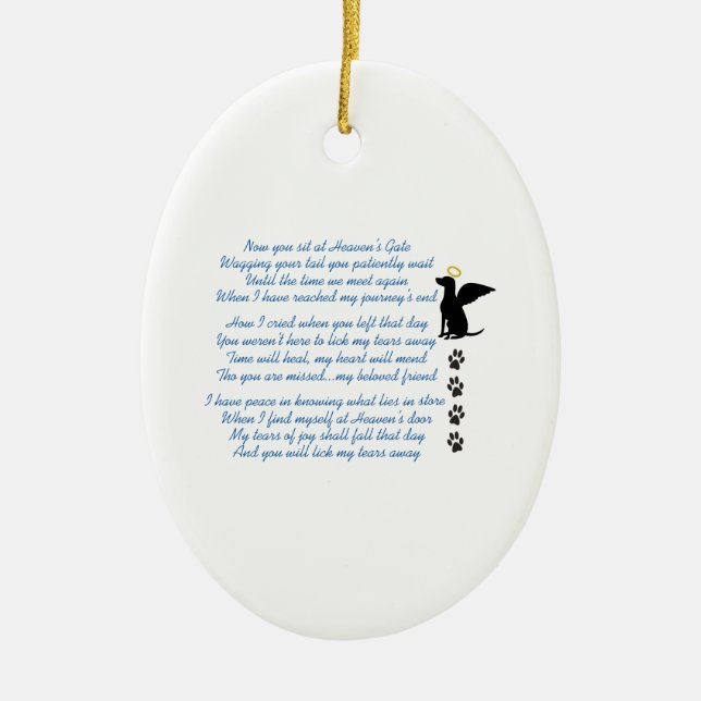 AT HEAVENS GATE CERAMIC TREE DECORATION (Front)